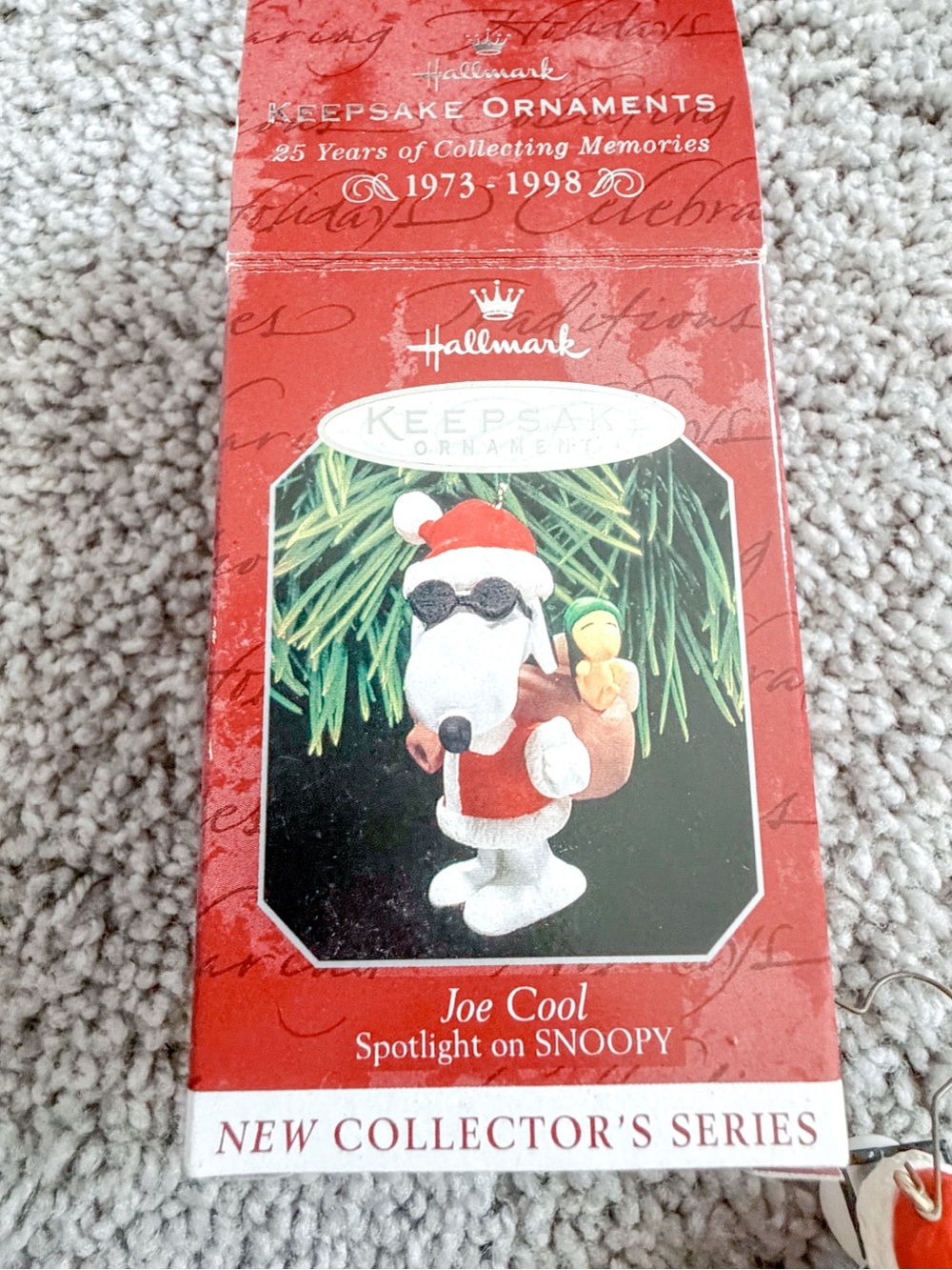 Hallmark Joe Cool Snoopy Ornament - Red, White, Black, Green